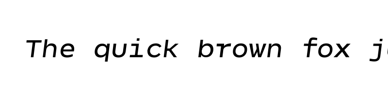 font preview of NeverMindMono Mediumitalic
