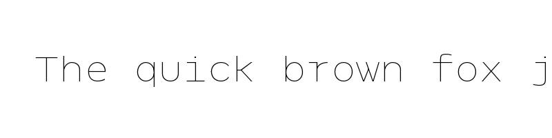 font preview of NeverMindMono Thin