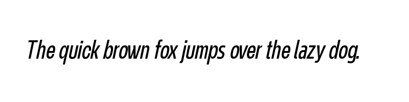 font preview of NeverMindUltraCondensed BookItalic