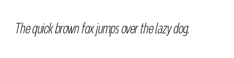 font preview of NeverMindUltraCondensed ExtraLightItalic