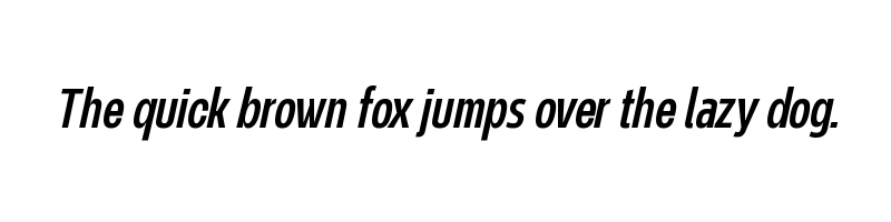 font preview of NeverMindUltraCondensed MediumItalic