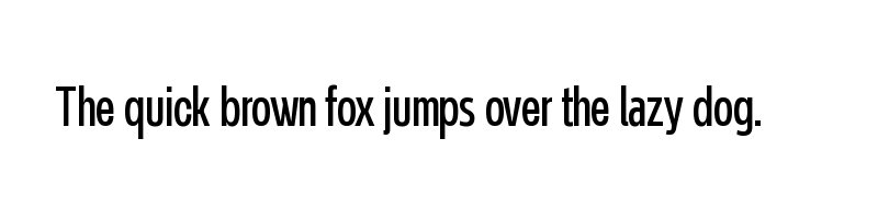 font preview of NeverMindUltraCondensed Regular