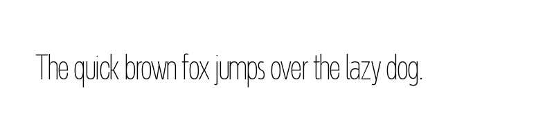 font preview of NeverMindUltraCondensed Thin