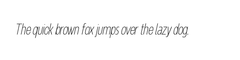 font preview of NeverMindUltraCondensed ThinItalic
