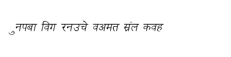 font preview of New Delhi Italic