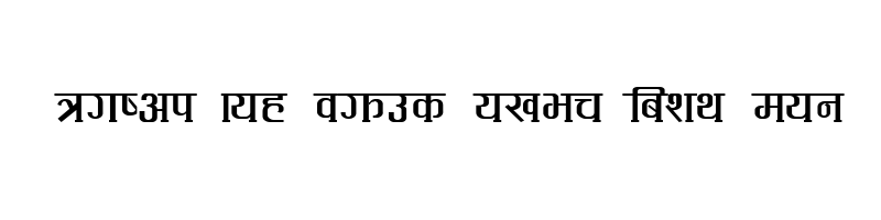 font preview of PawanG Regular