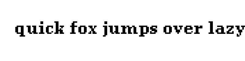 font preview of Pixel Georgia Bold