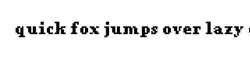 font preview of Pixel Times Bold