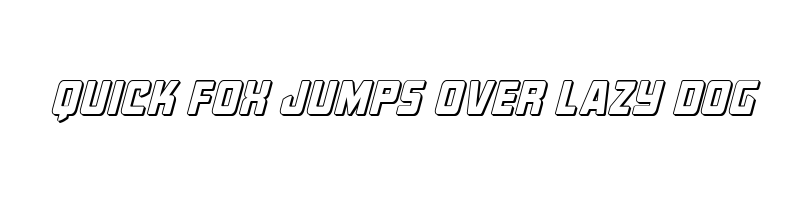 font preview of quicky nick 3d