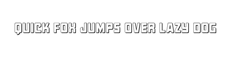 font preview of quicky nick straight 3d