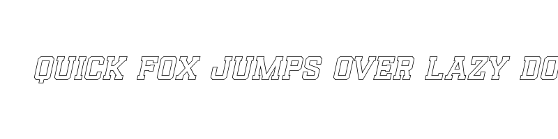 font preview of Reach Outline Italic