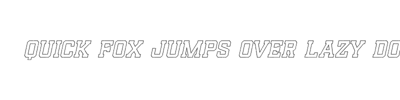 font preview of Reach Outline Stamp Italic
