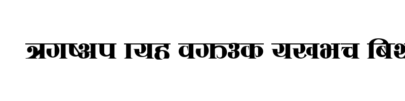 font preview of Sadhana Regular