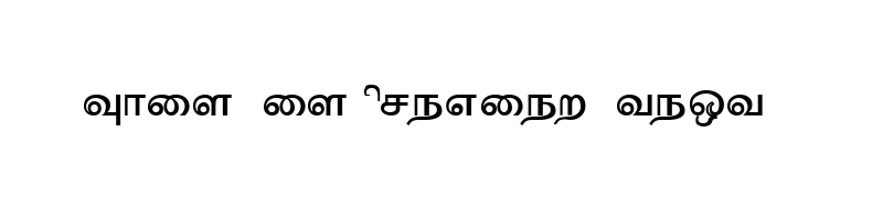 font preview of Sarukesi Regular