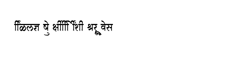 font preview of SHREE DEV7 3655 Regular
