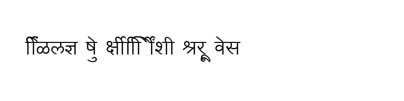 font preview of SHREE DEV7 4637 Regular