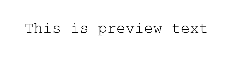 font preview of simpfxo