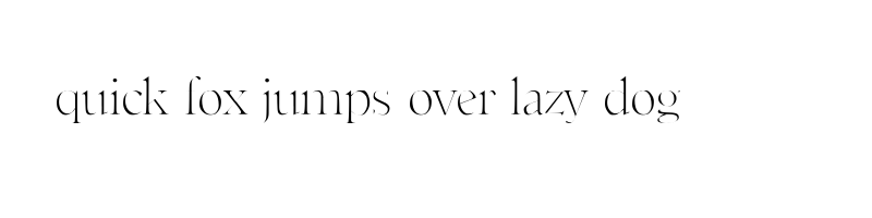 font preview of Slim fit SF Regular