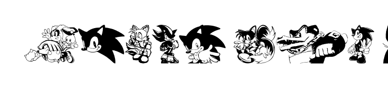 font preview of Sonic Mega Font Regular