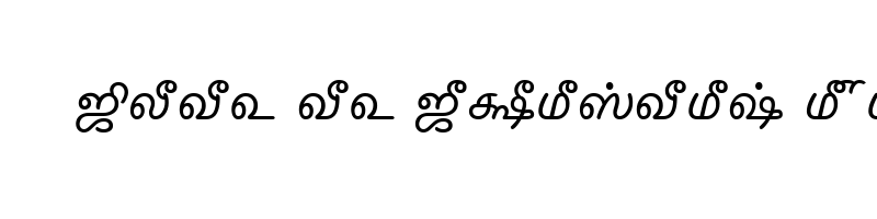 font preview of TAM Ilango Normal