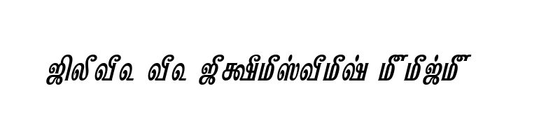 font preview of TAM Kannadasan BoldItalic