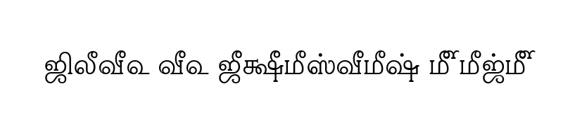 font preview of TAM Nambi Normal