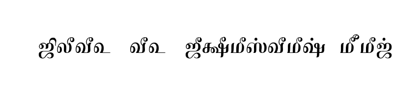 font preview of Tam Shakti 10 Normal