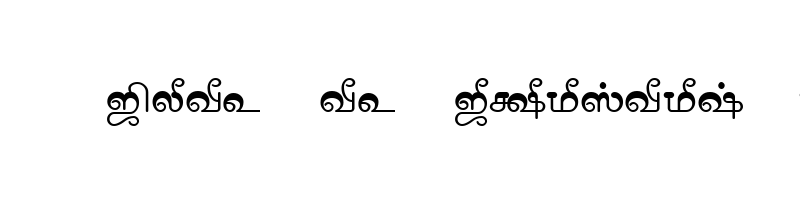 font preview of Tam Shakti 13 Normal