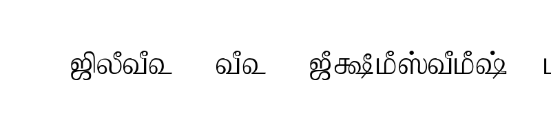 font preview of Tam Shakti 18 Normal