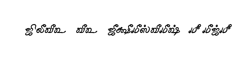 font preview of Tam Shakti 25 Normal