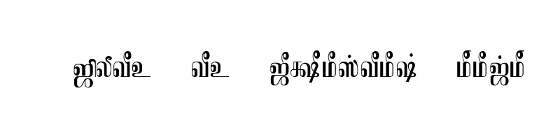 font preview of Tam Shakti 41 Normal