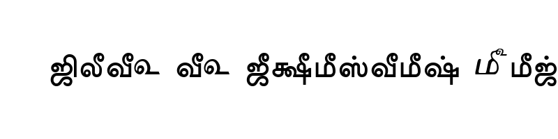 font preview of TAM Tamil005 Normal