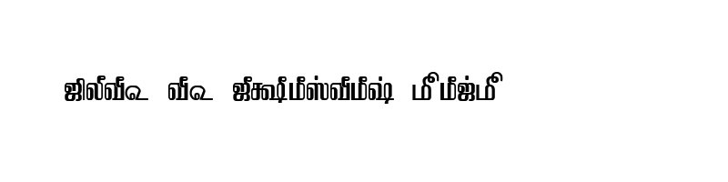 font preview of TAM Tamil080 Normal