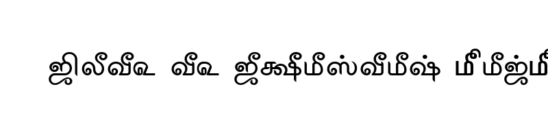 font preview of TAM Tamil085 Normal