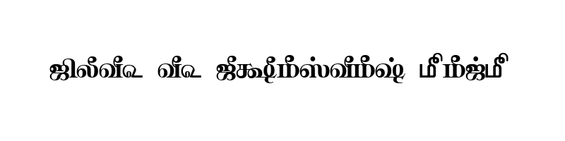 font preview of TAM Tamil095 Normal