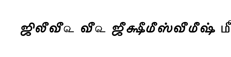 font preview of TAM Tamil100 Normal