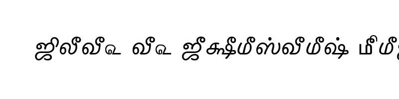 font preview of TAM Tamil101 Normal