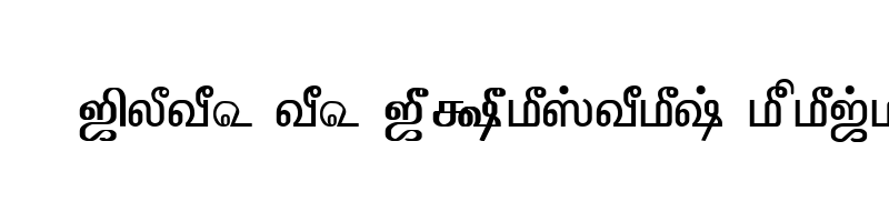 font preview of TAM Tamil109 Normal