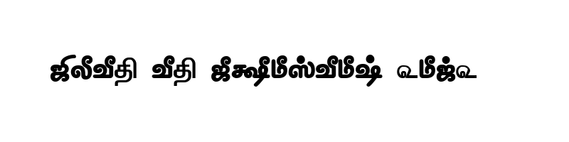 font preview of TAM Tamil136 Normal