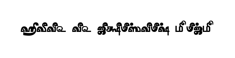 font preview of TAM Tamil164 Normal