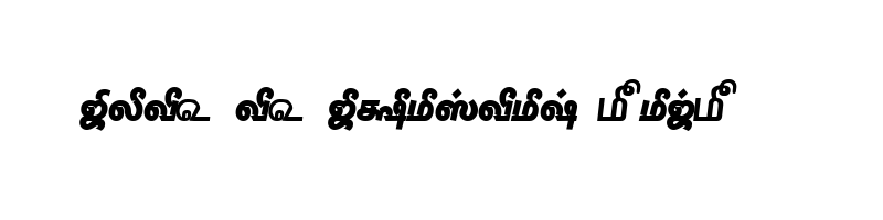 font preview of TAM Tamil172 Normal