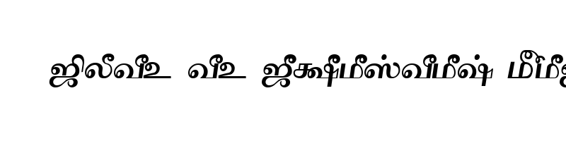 font preview of Tam Tamil202 Normal