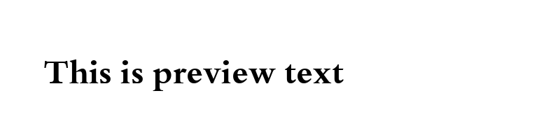 font preview of tradbdo