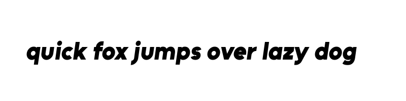 font preview of Unageo Black Italic