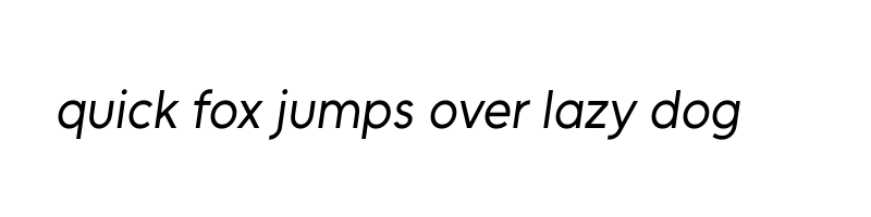 font preview of Unageo Regular Italic