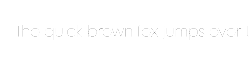 font preview of Unigeo128 Thin trial