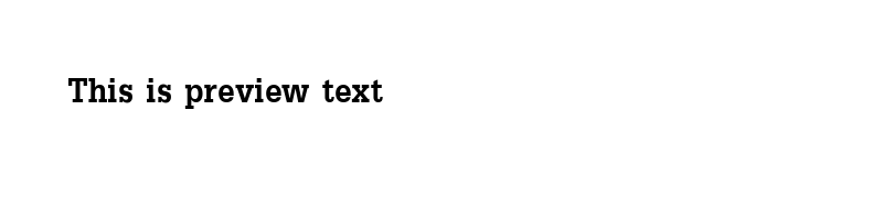font preview of UPCDB