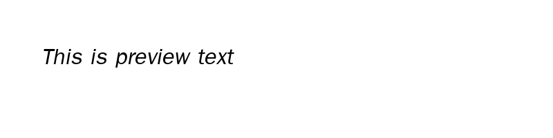 font preview of UPCFI