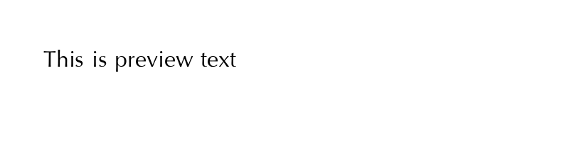 font preview of UPCIL