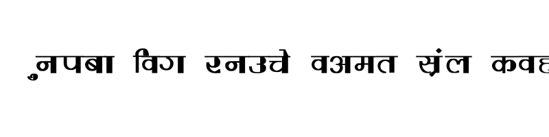 font preview of Varsha Bold